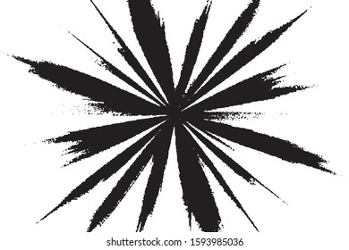 Circular starburst explosion texture. Distressed uneven grunge background. Abstract vector illustration. Overlay to create interesting effect and depth. Isolated on white background.