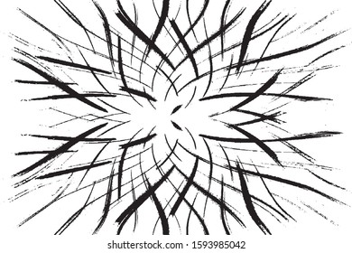 Circular starburst explosion texture. Distressed uneven grunge background. Abstract vector illustration. Overlay to create interesting effect and depth. Isolated on white background.
