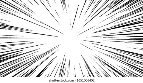Circular starburst explosion texture. Distressed uneven grunge background. Abstract vector illustration. Overlay to create interesting effect and depth. Isolated on white background.