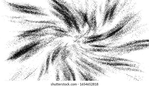 Circular starburst explosion texture. Distressed uneven grunge background. Abstract vector illustration. Overlay to create interesting effect and depth. Isolated on white background.