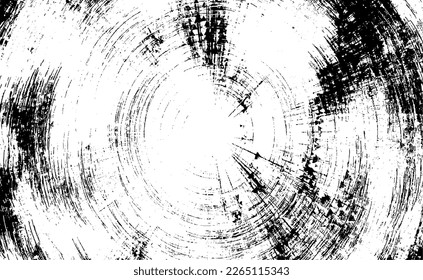 Circular starburst explosion texture. Distressed uneven grunge background. Abstract vector illustration. Overlay to create interesting effect and depth. Isolated on white background.