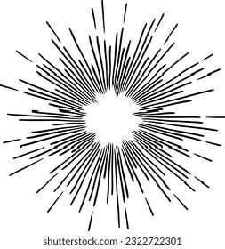 Textura de explosión de estallido circular. Antecedentes desiguales. Ilustración del vector abstracto. Superposición para crear un efecto interesante y profundidad. Aislado sobre fondo blanco.EPS10.