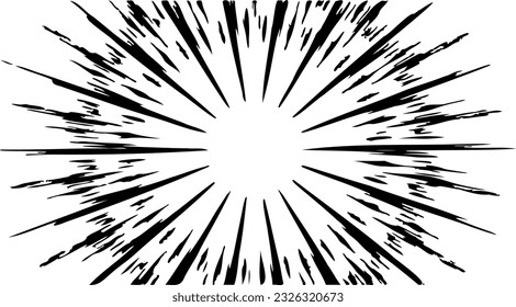 Textura de explosión de estallido circular. Antecedentes desiguales. Ilustración abstracta de fuegos artificiales vectores. Superposición para crear un efecto interesante y profundidad. Aislado sobre fondo blanco.