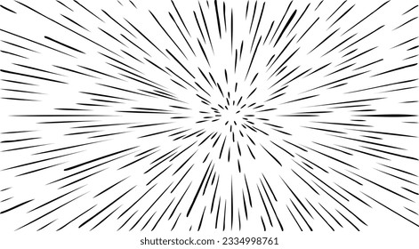Circular starburst explosion texture. Distressed uneven grunge background. Abstract vector fireworks illustration. Overlay to create interesting effect and depth. Isolated on white background.