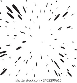 Circular starburst explosion texture. Distressed fireworks grunge background. Abstract vector illustration. Overlay to create interesting effect and depth. Isolated on white background.