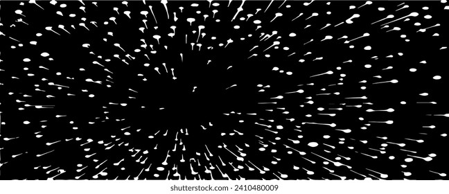 Textura de explosión de estallido circular. Antecedentes desiguales. Ilustración del vector abstracto. Superposición para crear un efecto interesante y profundidad. Aislado sobre fondo blanco.