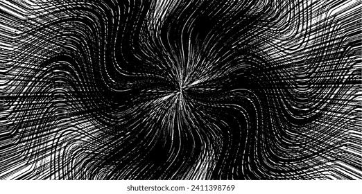 Circular starburst explosion texture. Distressed uneven grunge background. Abstract vector illustration. Overlay to create interesting effect and depth. Isolated on white background.