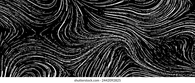Textura de explosión de estallido circular. Fondo de grunge desigual angustiado. Ilustración abstracta del vector. Superposición para crear un efecto y una profundidad interesantes. Aislado sobre fondo blanco.