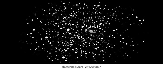 Textura de explosión de estallido circular. Fondo de grunge desigual angustiado. Ilustración abstracta del vector. Superposición para crear un efecto y una profundidad interesantes. Aislado sobre fondo blanco.