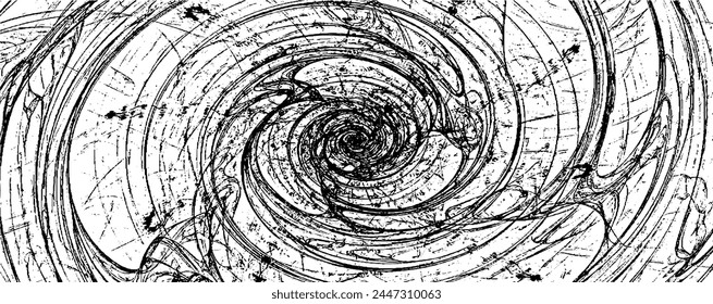 Circular starburst explosion texture. Distressed uneven grunge background. Abstract vector illustration. Overlay to create interesting effect and depth. Isolated on white background.