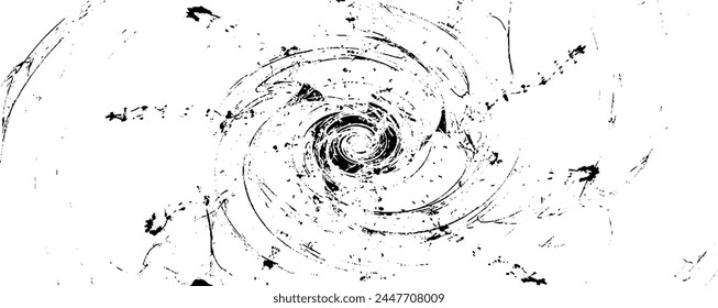 Circular starburst explosion texture. Distressed uneven grunge background. Abstract vector illustration. Overlay to create interesting effect and depth. Isolated on white background.