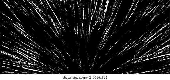 Circular starburst explosion texture. Distressed uneven grunge background. Abstract vector illustration. Overlay to create interesting effect and depth. Isolated on white background.