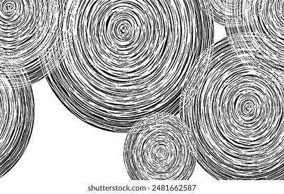 Circular starburst explosion texture. Distressed uneven grunge background. Abstract vector illustration. Overlay to create interesting effect and depth. Isolated on white background.