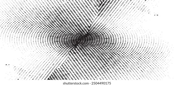Circular starburst explosion texture. Distressed uneven grunge background. Abstract vector illustration. Overlay to create interesting effect and depth. Isolated on white background.