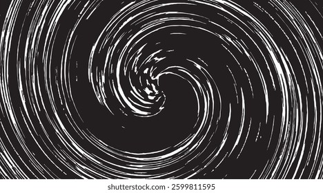 Circular starburst explosion texture. Distressed uneven grunge background. Abstract vector illustration. Overlay to create interesting effect and depth. Isolated on white background.