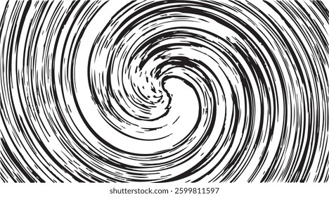 Circular starburst explosion texture. Distressed uneven grunge background. Abstract vector illustration. Overlay to create interesting effect and depth. Isolated on white background.