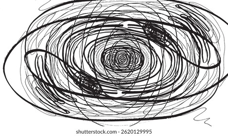 Circular starburst explosion texture. Distressed uneven grunge background. Abstract vector illustration. Overlay to create interesting effect and depth. Isolated on white background.