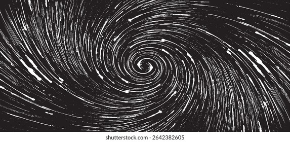 Circular starburst explosion texture. Distressed uneven grunge background. Abstract vector illustration. Overlay to create interesting effect and depth. Isolated on white background.
