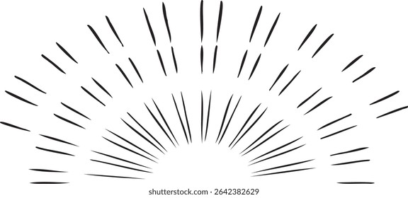 Circular starburst explosion texture. Distressed uneven grunge background. Abstract vector illustration. Overlay to create interesting effect and depth. Isolated on white background.