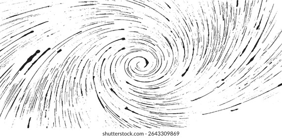 Circular starburst explosion texture. Distressed uneven grunge background. Abstract vector illustration. Overlay to create interesting effect and depth. Isolated on white background.