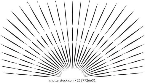 Textura circular de explosión estelar. Angustiado fondo grunge desigual. Ilustración vectorial Abstractas. Superposición para crear un efecto y una profundidad interesantes. Aislado sobre fondo blanco.