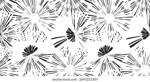 Circular starburst explosion texture. Distressed uneven grunge background. Abstract vector illustration. Overlay to create interesting effect and depth. Isolated on white background.