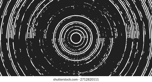 Circular starburst explosion texture. Distressed uneven grunge background. Abstract vector illustration. Overlay to create interesting effect and depth. Isolated on white background.