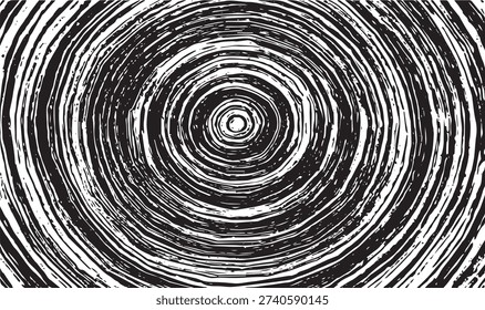 Circular starburst explosion texture. Distressed uneven grunge background. Abstract vector illustration. Overlay to create interesting effect and depth. Isolated on white background.