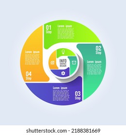 Circular steps infographics business template design