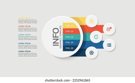 Diseño de plantillas de infografía de pasos circulares para el fondo