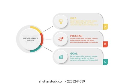 Infografik-Vorlage für Circle-Stufen für Hintergrund