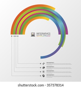 Circular stylish multicolor round. Infographic design template. Vector illustration.