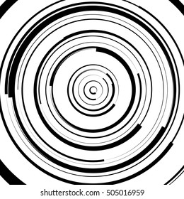 Circular swirl, spiral illustration - Random concentric circles