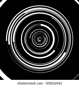 Circular swirl, spiral illustration - Random concentric circles