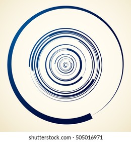 Circular swirl, spiral illustration - Random concentric circles