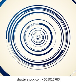 Circular swirl, spiral illustration - Random concentric circles