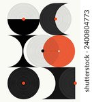 Circular Symphony: Abstract Background with Interlocking Circles. Geometric Circle Abstraction, Abstract Background Design, Contemporary Circular Patterns.