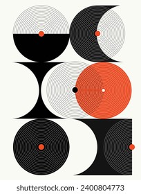 Circular Symphony: Abstract Background with Interlocking Circles. Geometric Circle Abstraction, Abstract Background Design, Contemporary Circular Patterns.