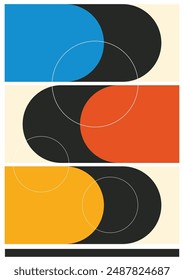 Circular Symphony: An Abstract Vector Artwork of Interlocking Circles. Circle vector art. Abstract circle art. Geometric circle pattern. Circular shapes vector art