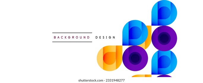Circular Symphony A Captivating Vector Geometric Abstract Background, Embracing a Harmonious Composition of Intriguing Circles and Captivating Round Shapes, Evoking a Mesmerizing Visual Symphony
