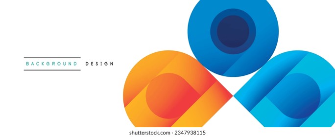 Circular Symphony A Captivating Vector Geometric Abstract Background, Embracing a Harmonious Composition of Intriguing Circles and Captivating Round Shapes, Evoking a Mesmerizing Visual Symphony