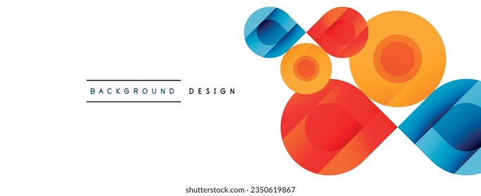 Circular Symphony A Captivating Vector Geometric Abstract Background, Embracing a Harmonious Composition of Intriguing Circles and Captivating Round Shapes, Evoking a Mesmerizing Visual Symphony