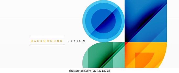 Circular Symphony A Captivating Vector Geometric Abstract Background, Embracing a Harmonious Composition of Intriguing Circles and Captivating Round Shapes, Evoking a Mesmerizing Visual Symphony