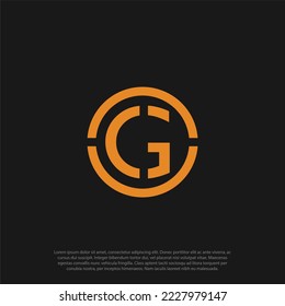 objetivo circular CG ,GC ,C ,G Cartas abstractas Logotipo Vector de diseño monograma