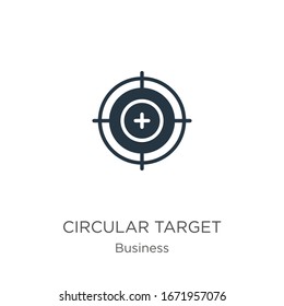 Circular target icon vector. Trendy flat circular target icon from business collection isolated on white background. Vector illustration can be used for web and mobile graphic design, logo, eps10