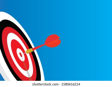 Circular target marked and dart board with blur color background. An idea of business targets.