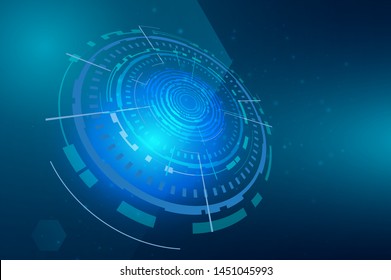 Circular Technology Background Design vector illustration - Vector