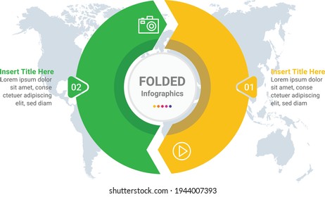 Circular technology infographics with options on vector image 2