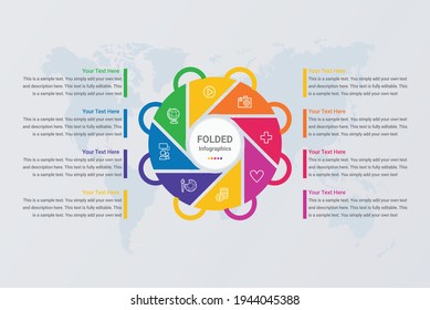 Circular technology infographics with options on vector image 8