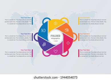 Circular technology infographics with options on vector image 